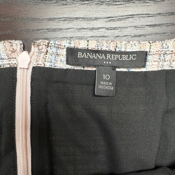 *BANANA REPUBLIC* Pink x Blue Tweed Fashion Pencil Skirt Size 10 - Picture 9 of 11